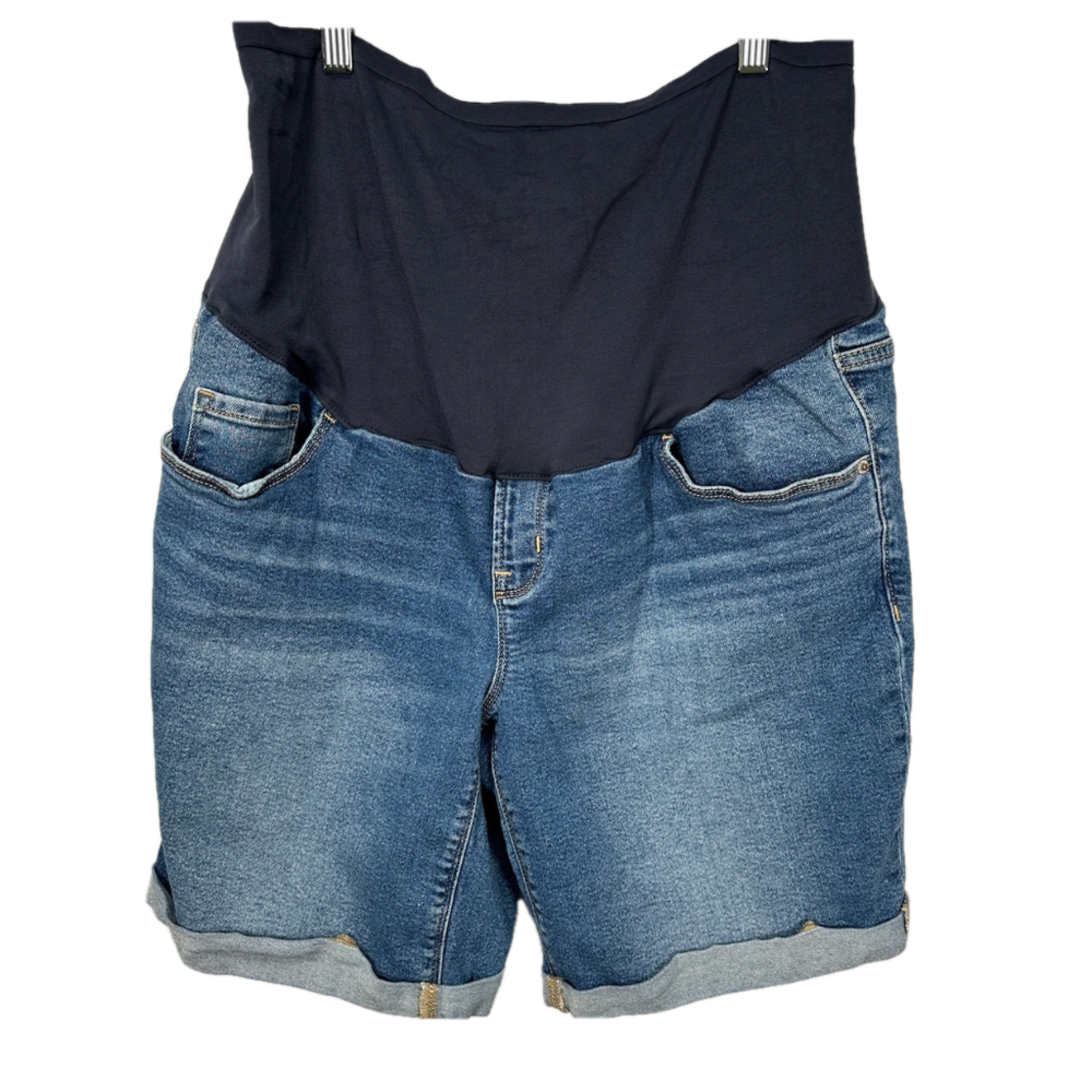 Old Navy Maternity Midi Jean Shorts 16
